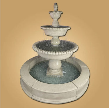 Giannini Garden Malibu Three Tier Easy Pond Fountain